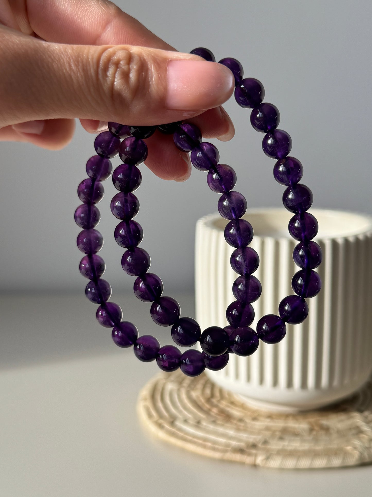 High Grade Amethyst Bracelet 8mm