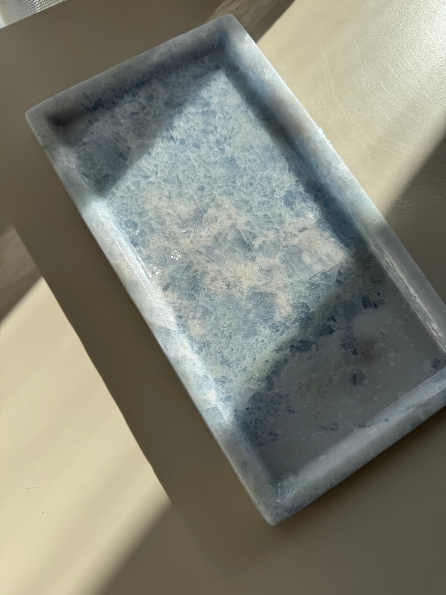Blue Calcite Marble Tray