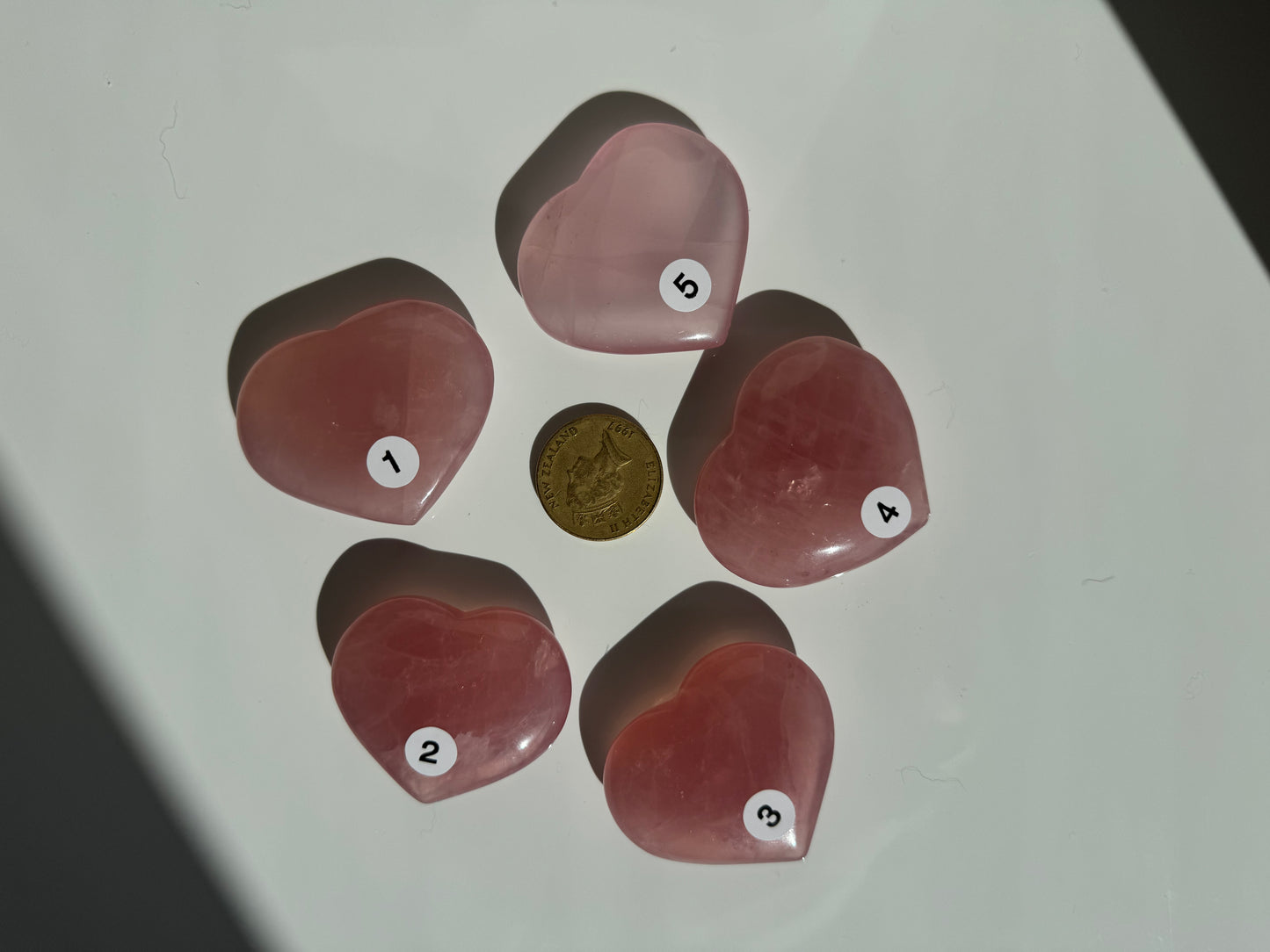 High Grade Rose Quartz Hearts