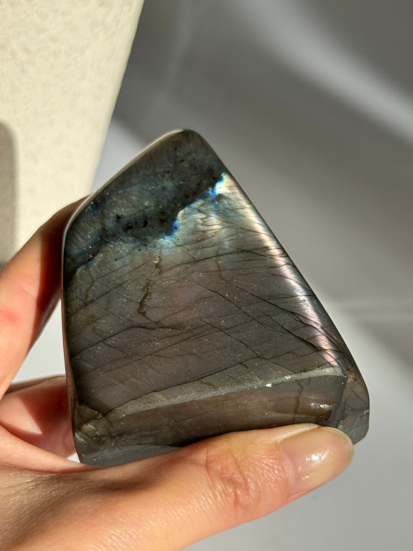 Blue Grey Striped Labradorite Freeform 297g