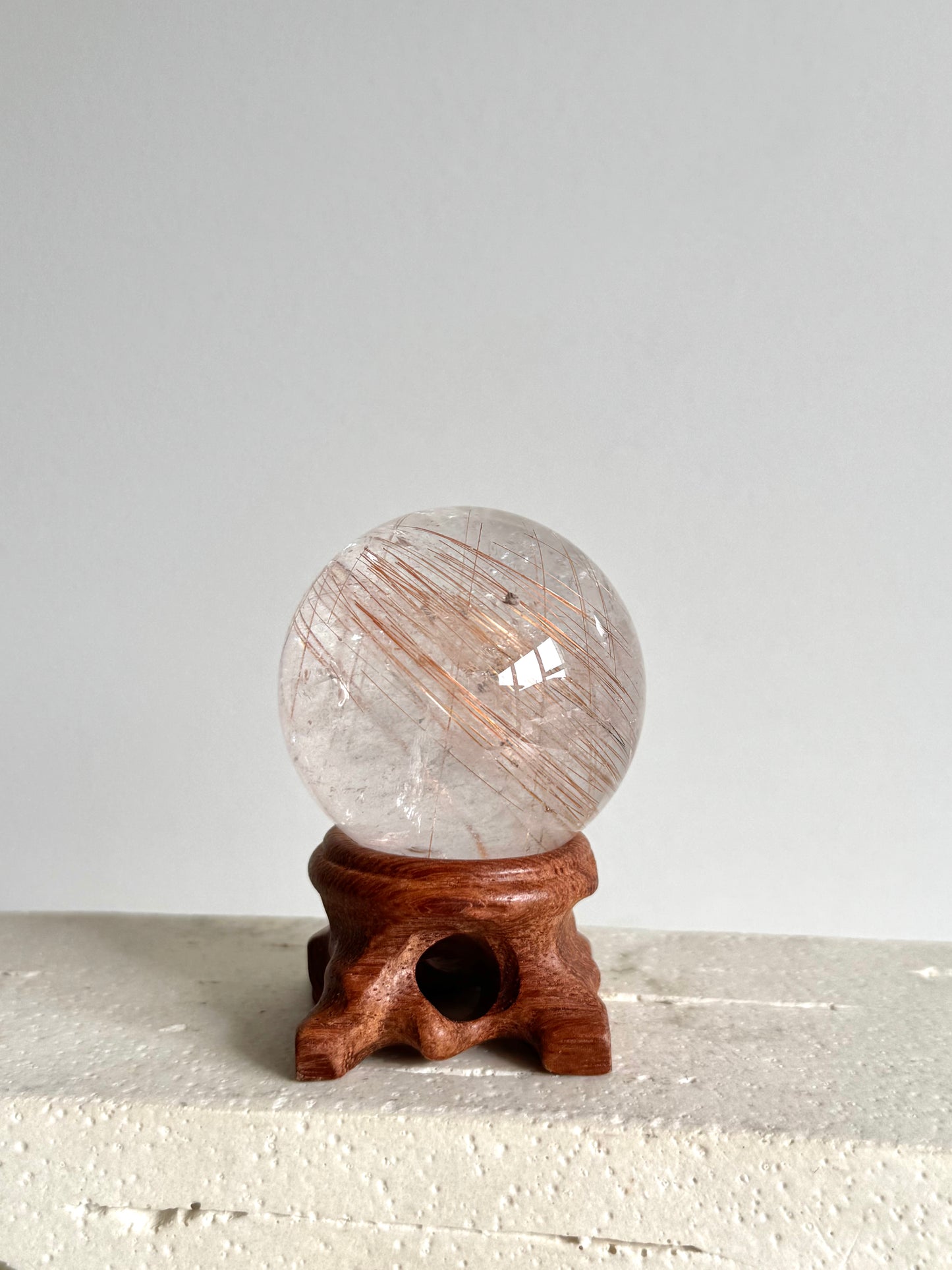 Solid Wooden Sphere holder