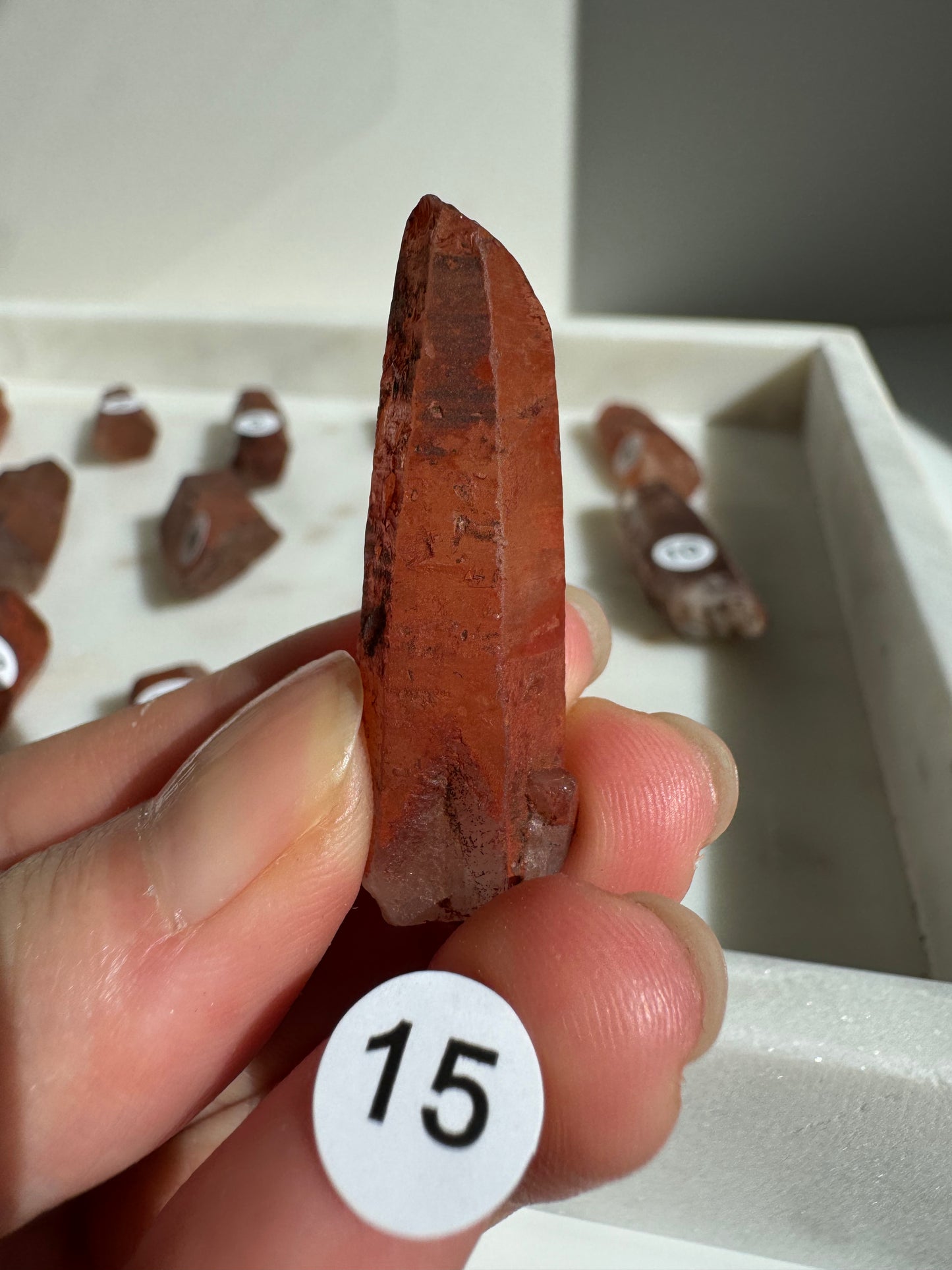 Tibetan Quartz Raw point ( Red Exterior)