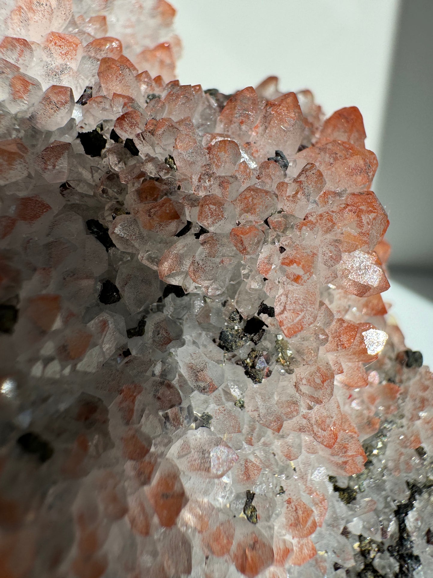 Red Hematoid Quartz with Galena and Pyrite Cluster 393g