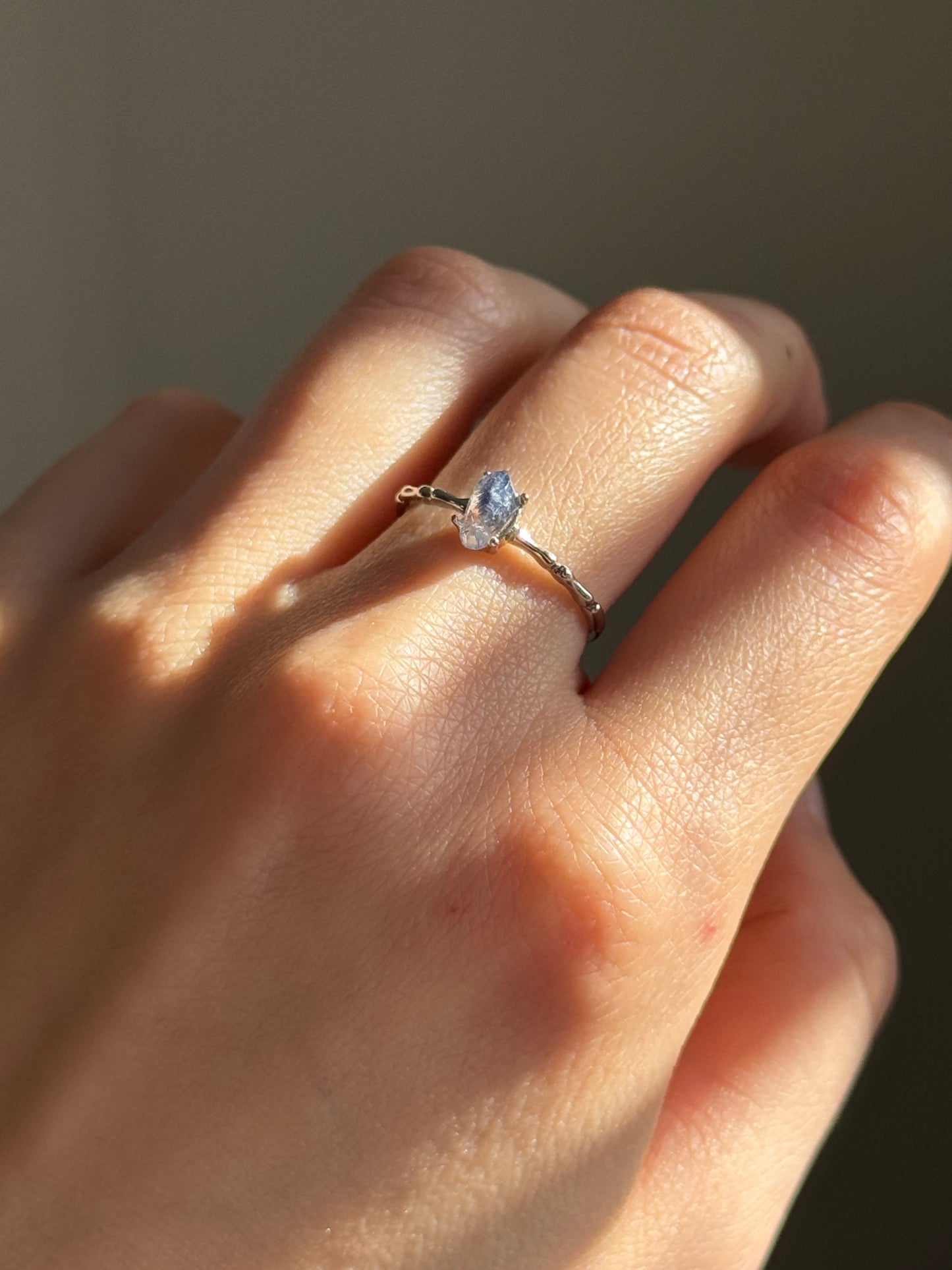 Dumortierite Sterling Silver Ring Adjustable