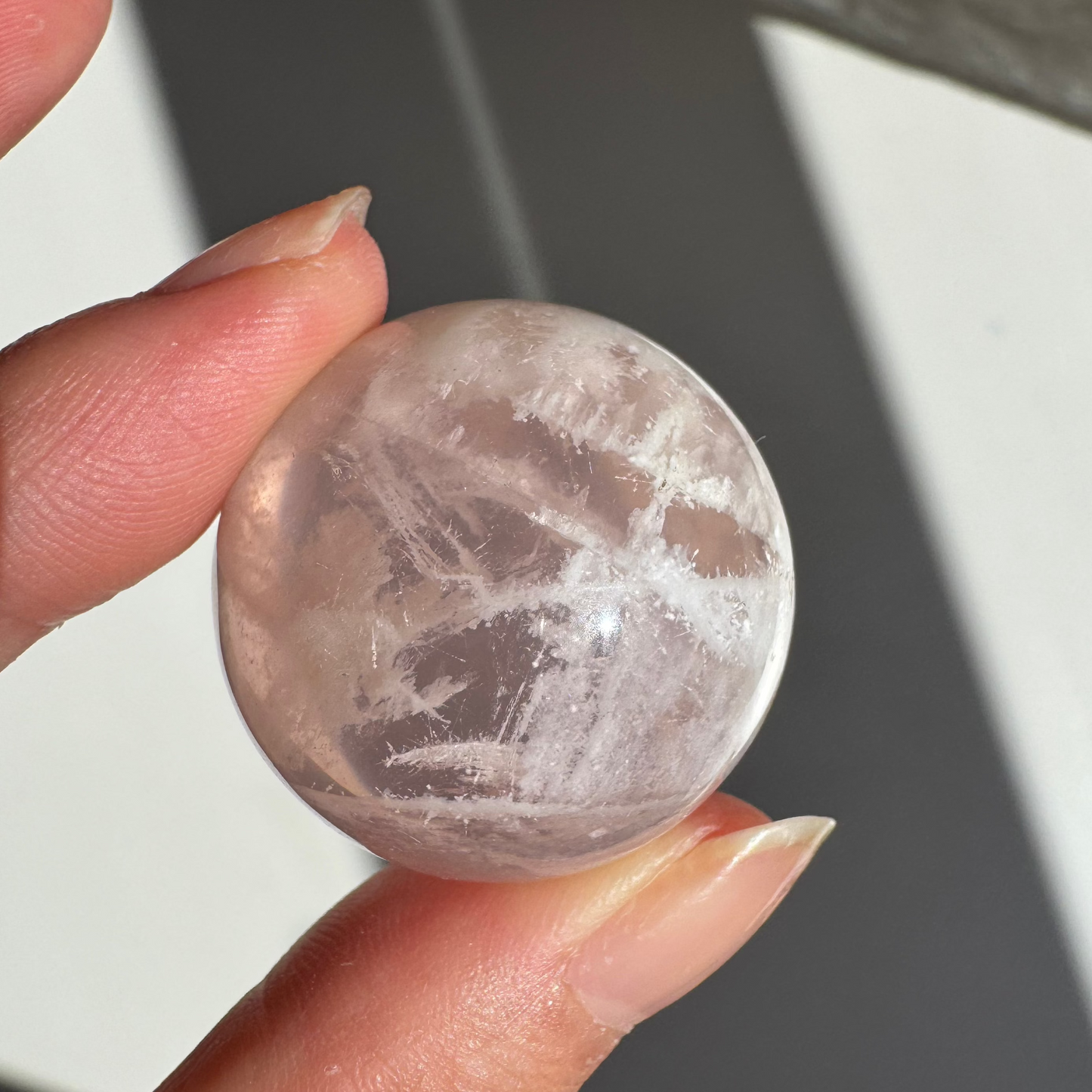 (Rare) Snow Rose Garden Quartz with Asterism (Video)