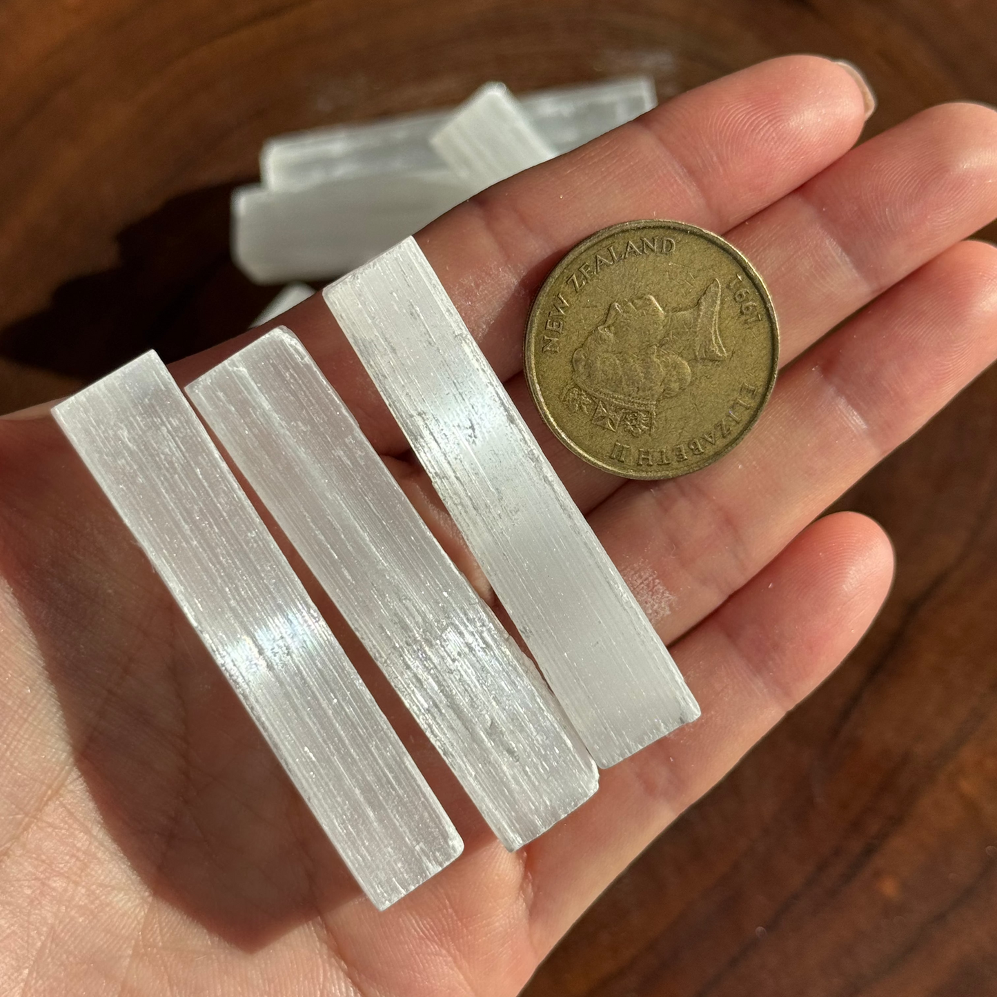 Selenite Rough Rod Small