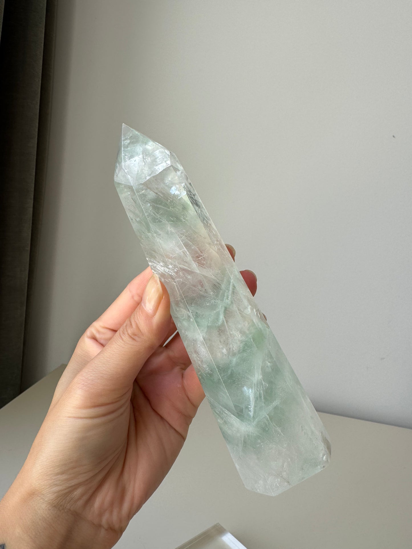 HG Rainbow Tiffany Fluorite Point 395g #3