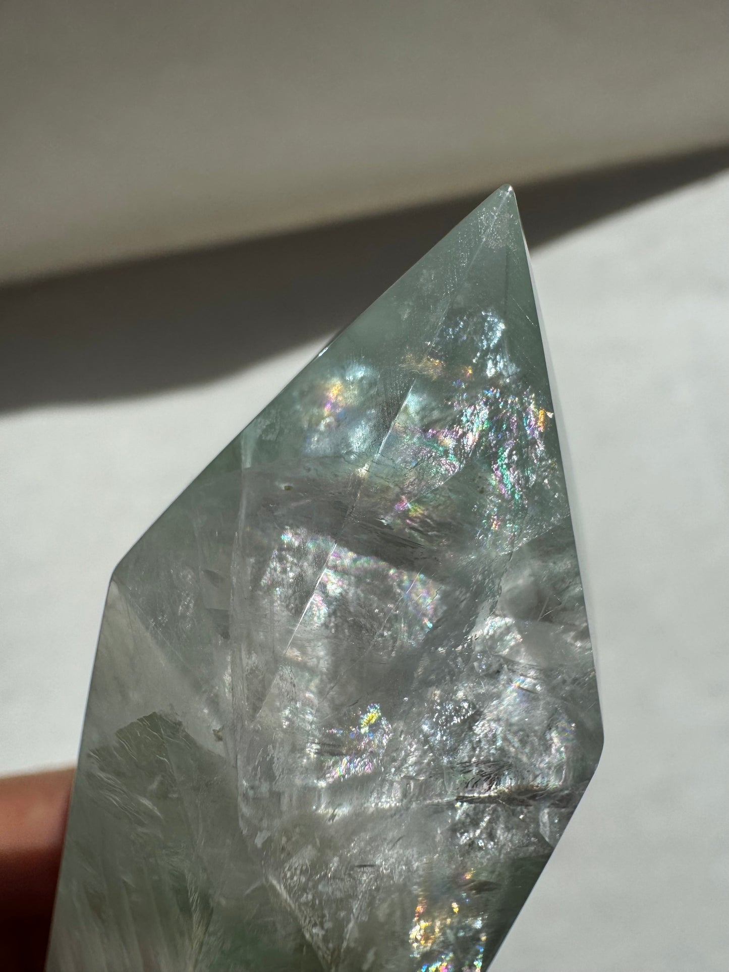 HG Rainbow Tiffany Fluorite Point 395g #3