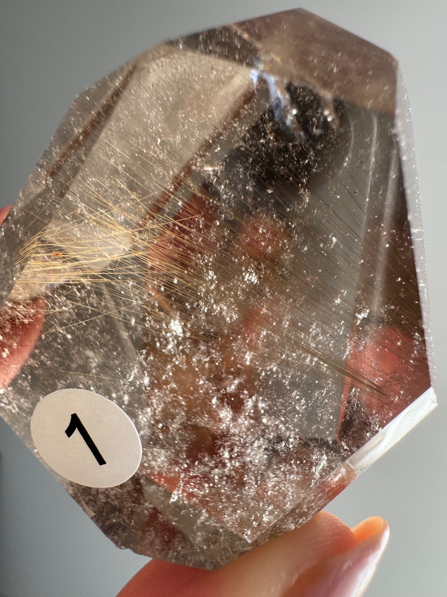 High Grade Golden Rutile in Smoky Quartz #1