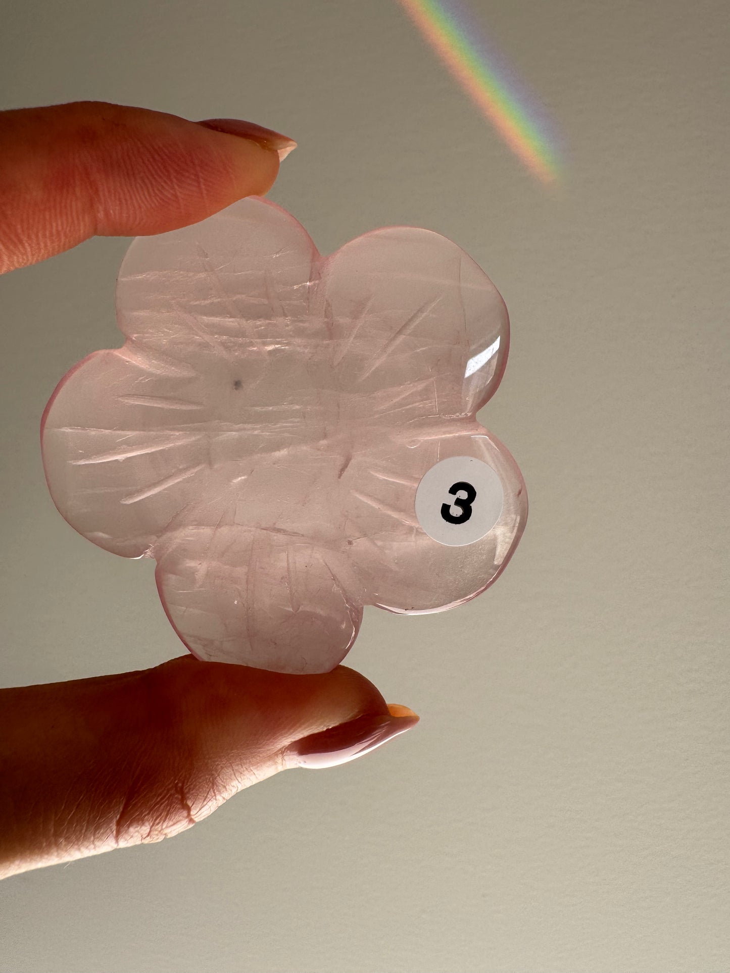 High Grade Rose Quartz Flower (Sphere Holder)
