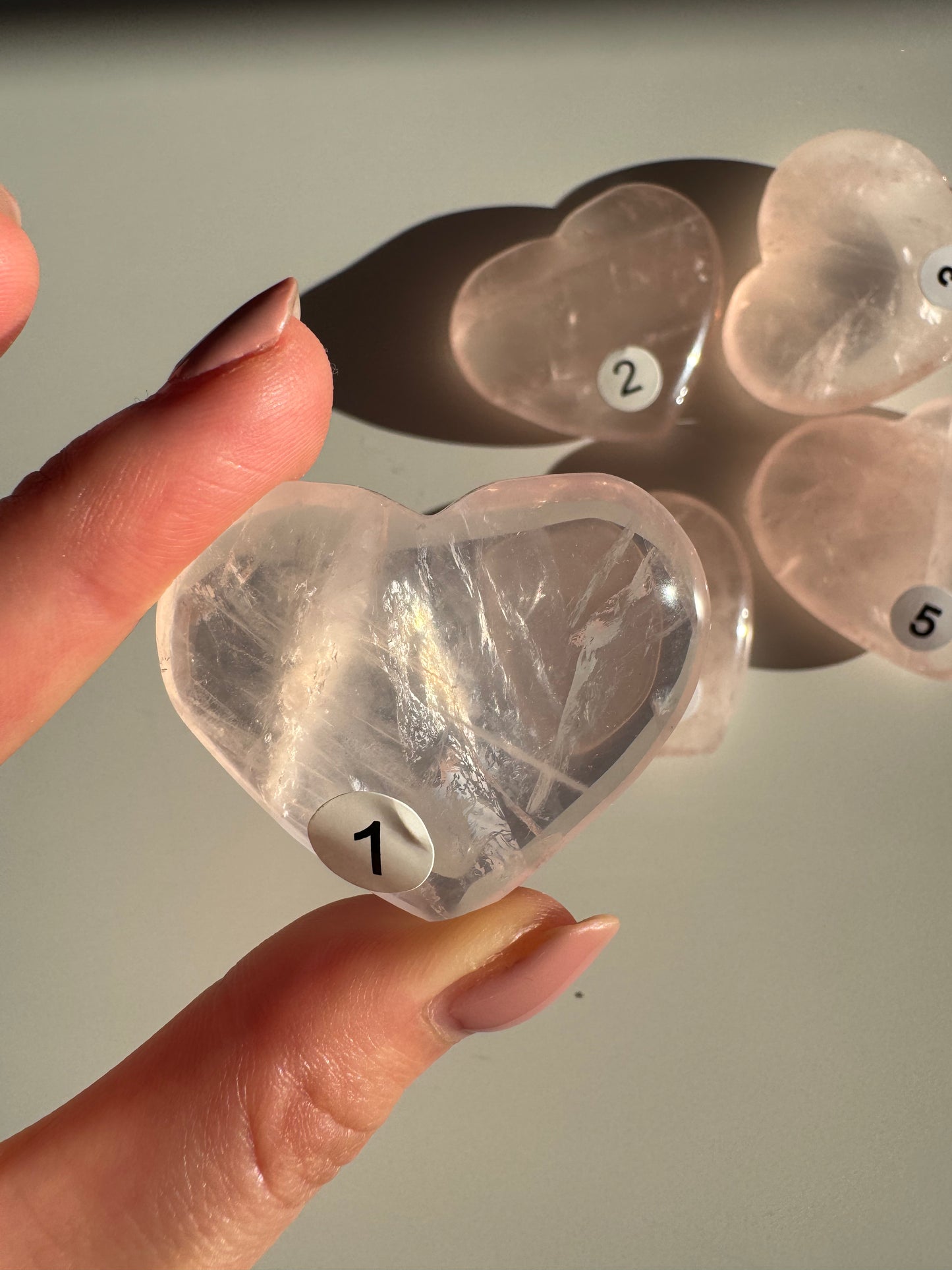 High Grade Rose Quartz Heart