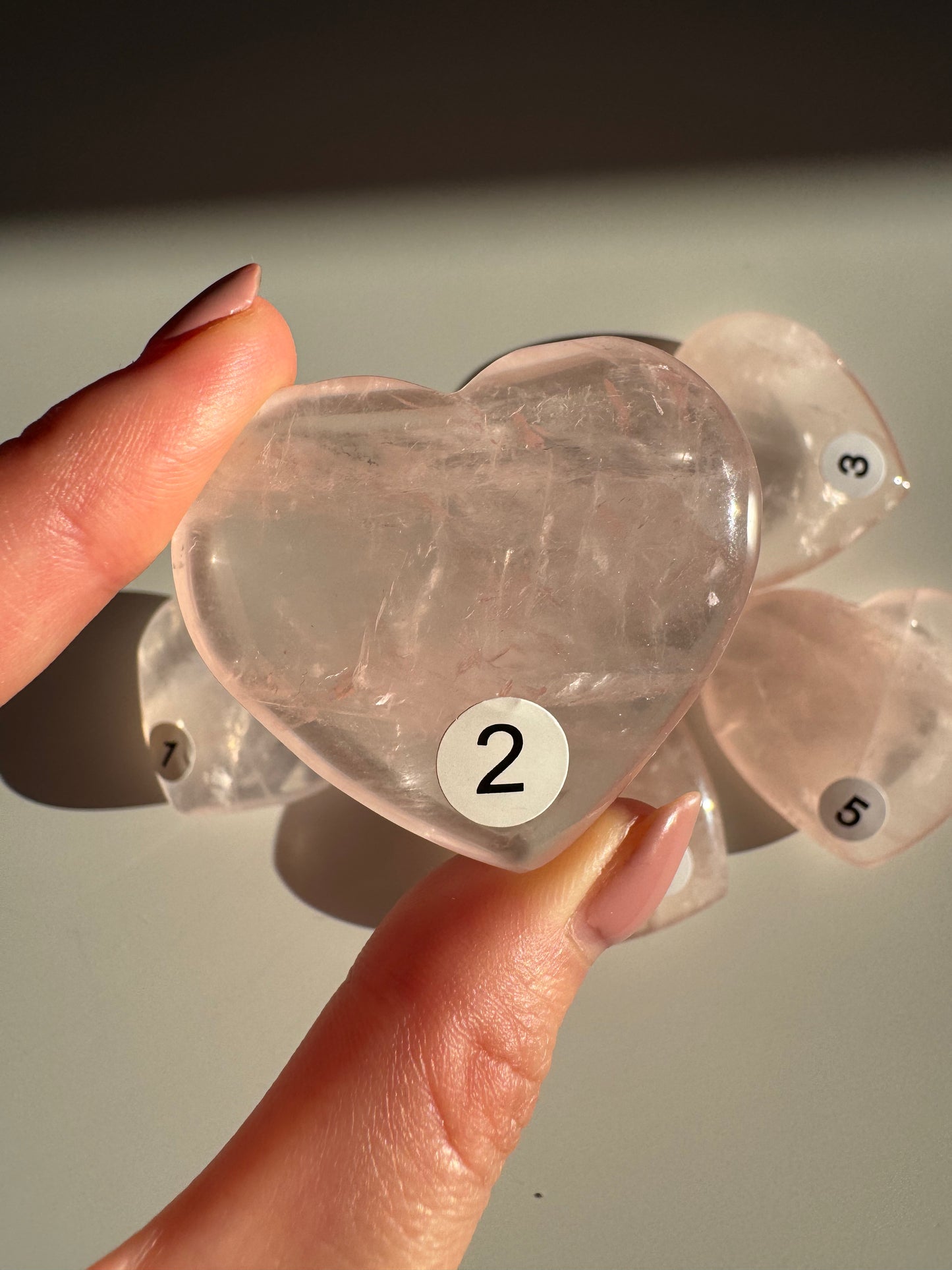 High Grade Rose Quartz Heart