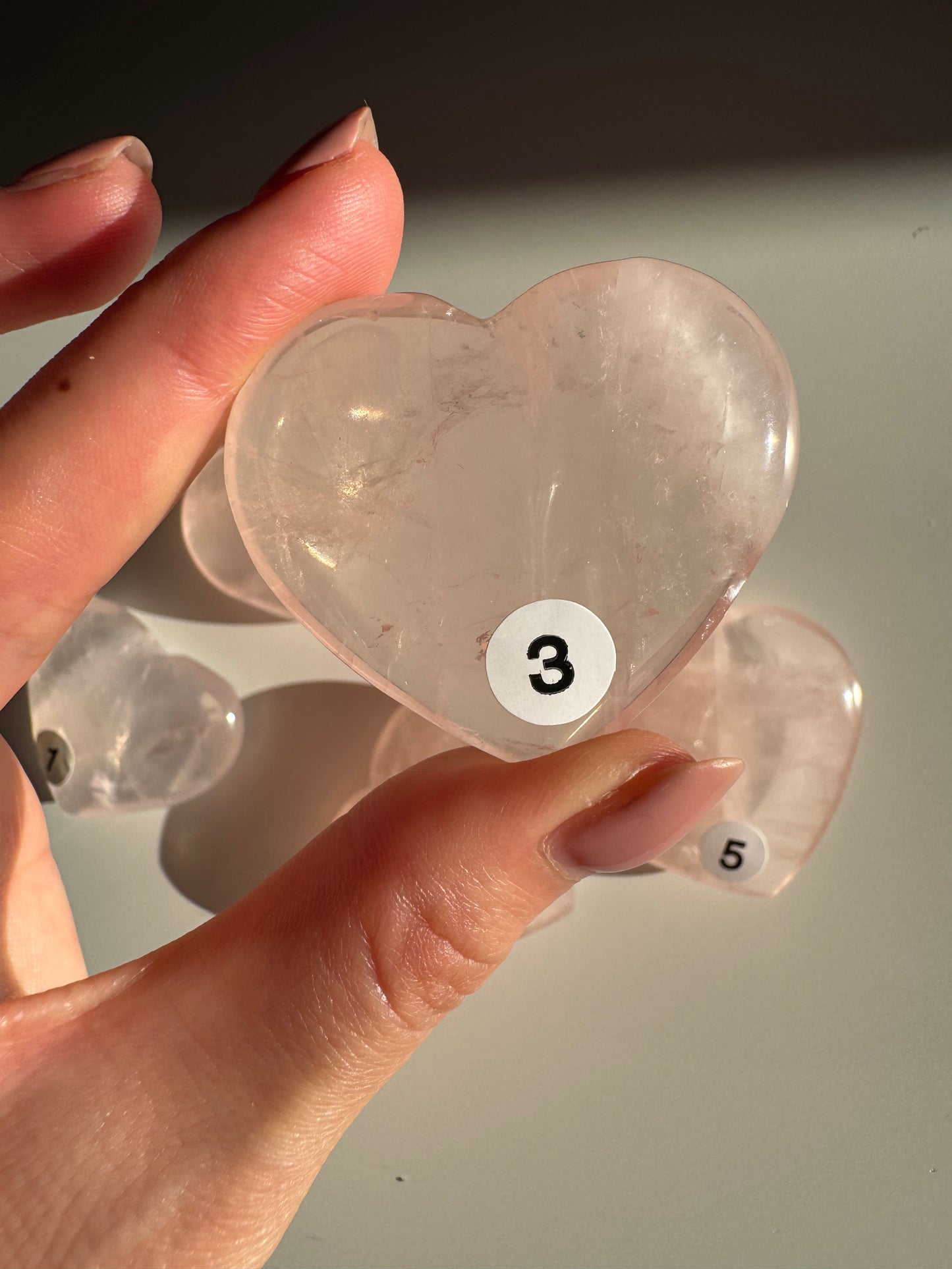 High Grade Rose Quartz Heart