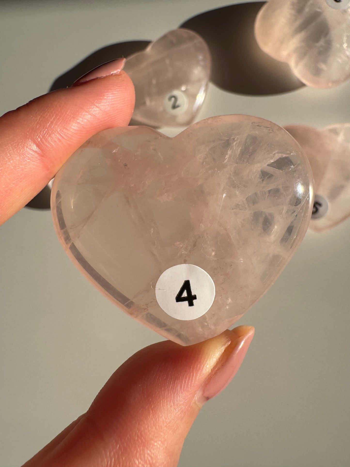 High Grade Rose Quartz Heart