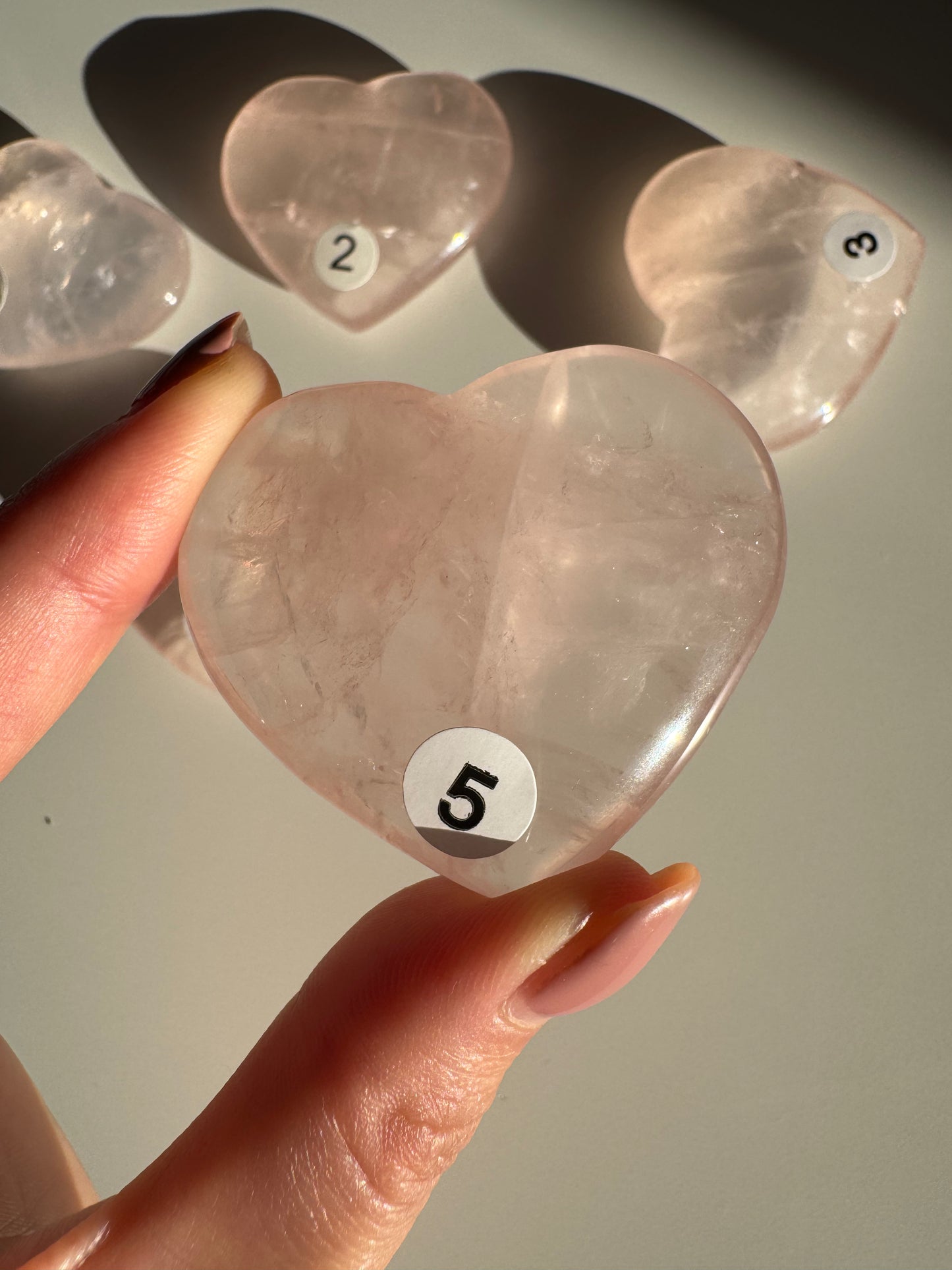 High Grade Rose Quartz Heart