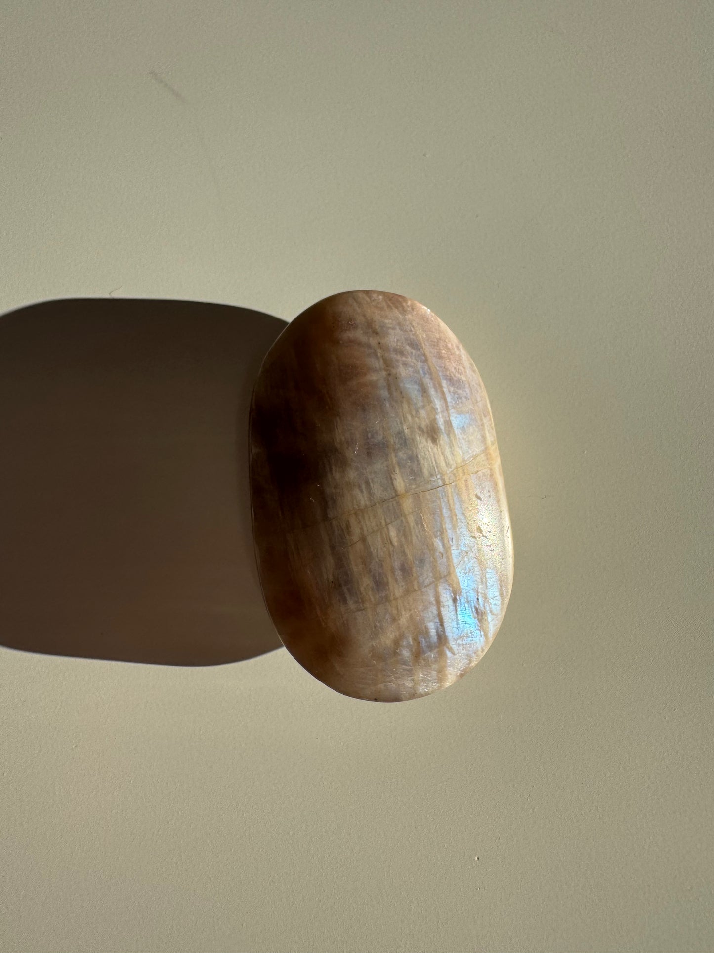 Brown Moonstone with Blue Flash