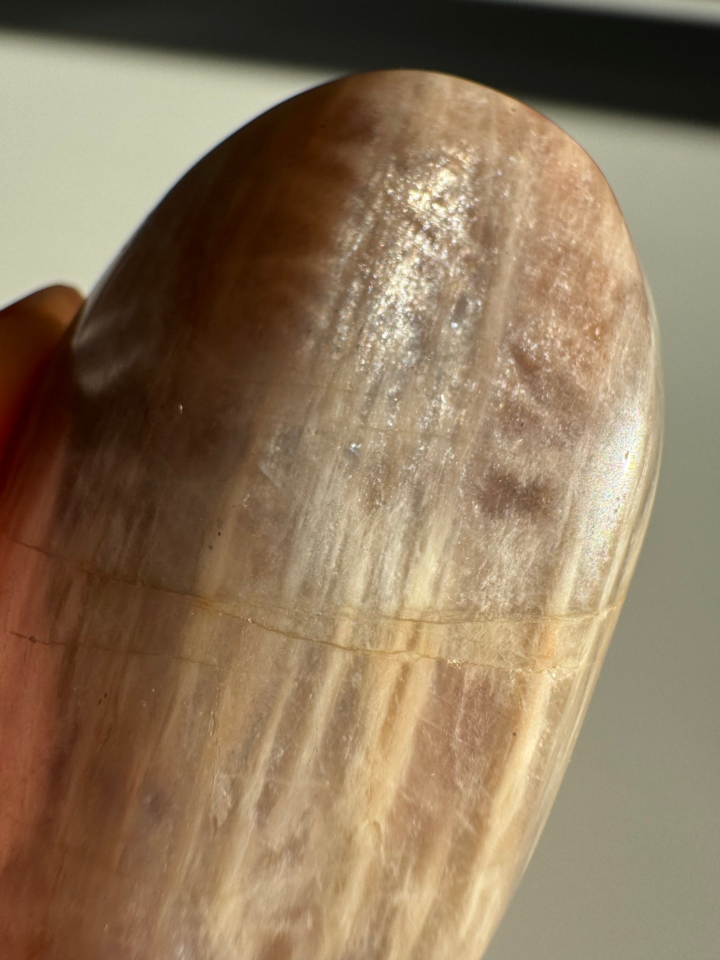 Brown Moonstone with Blue Flash