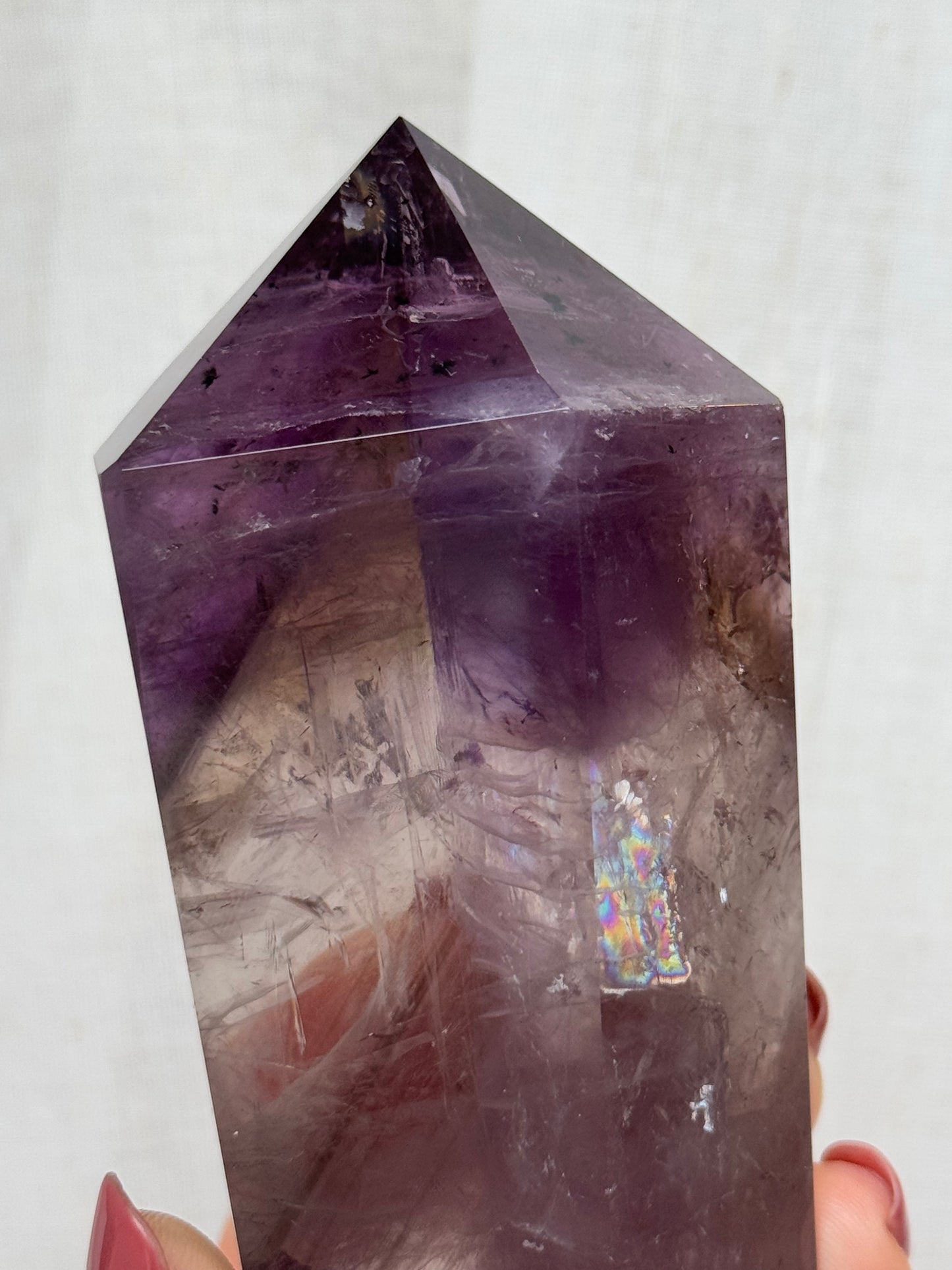 HG Hollandite Amethyst point #1 340g