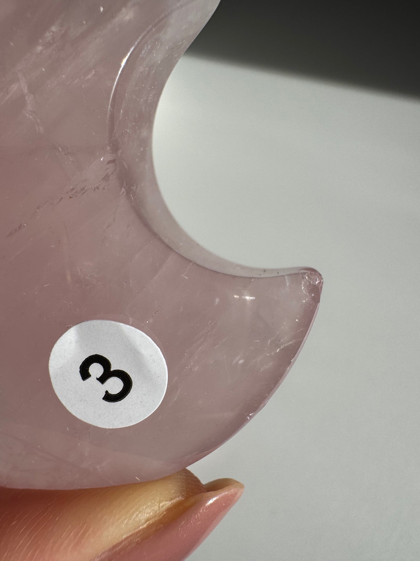 High Grade Rose Quartz Moon