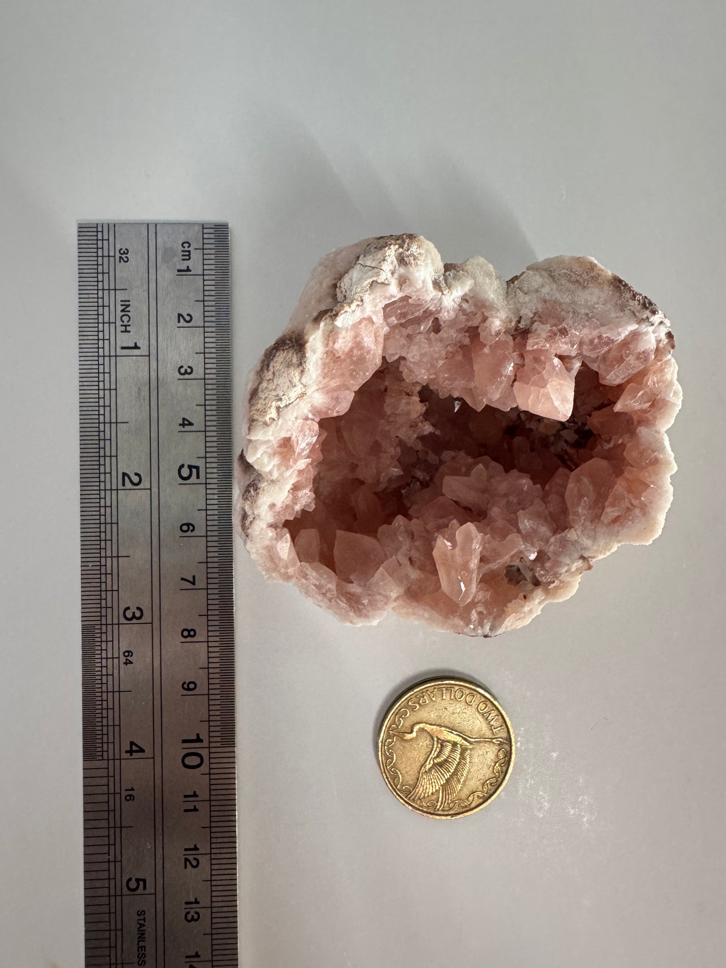 Pink amethyst crystal geode #1