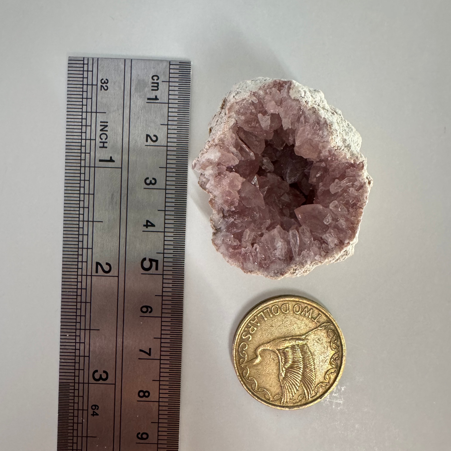 Pink amethyst crystal geode #2