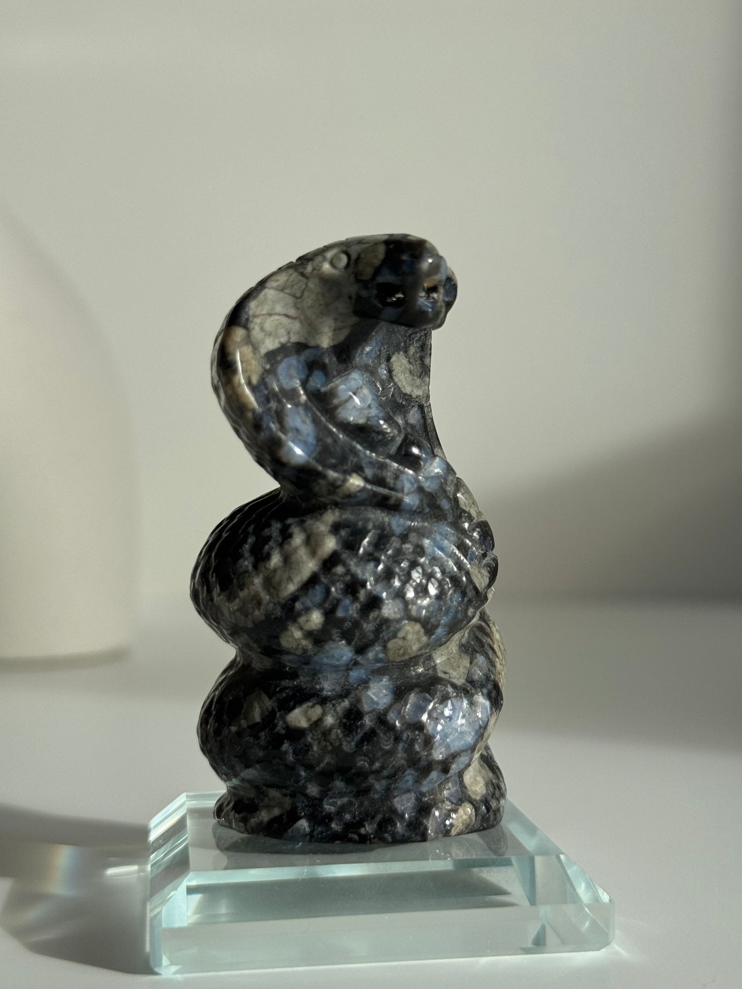 Blue Que Sera Stone Double Headed Serpent