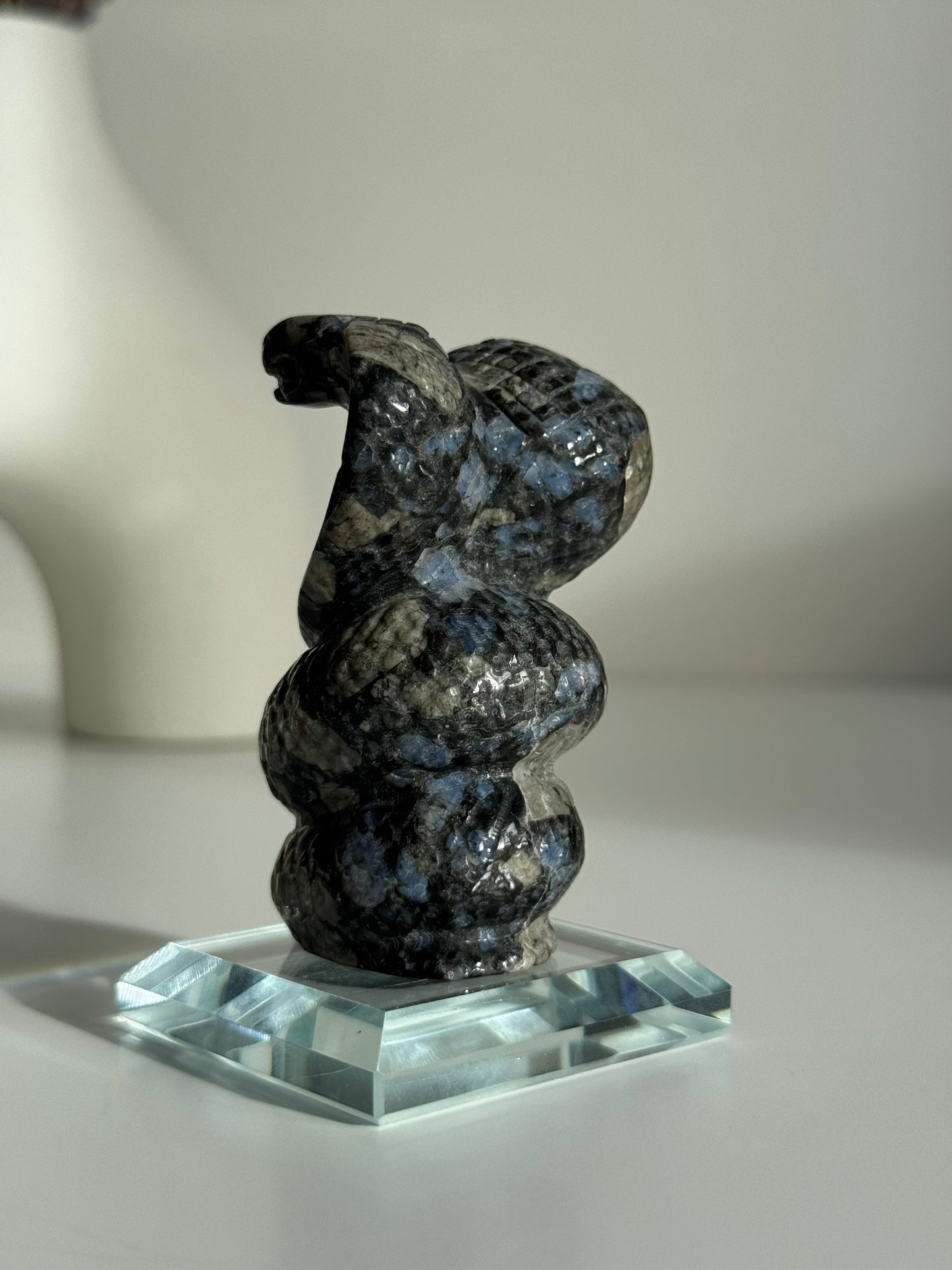 Blue Que Sera Stone Double Headed Serpent