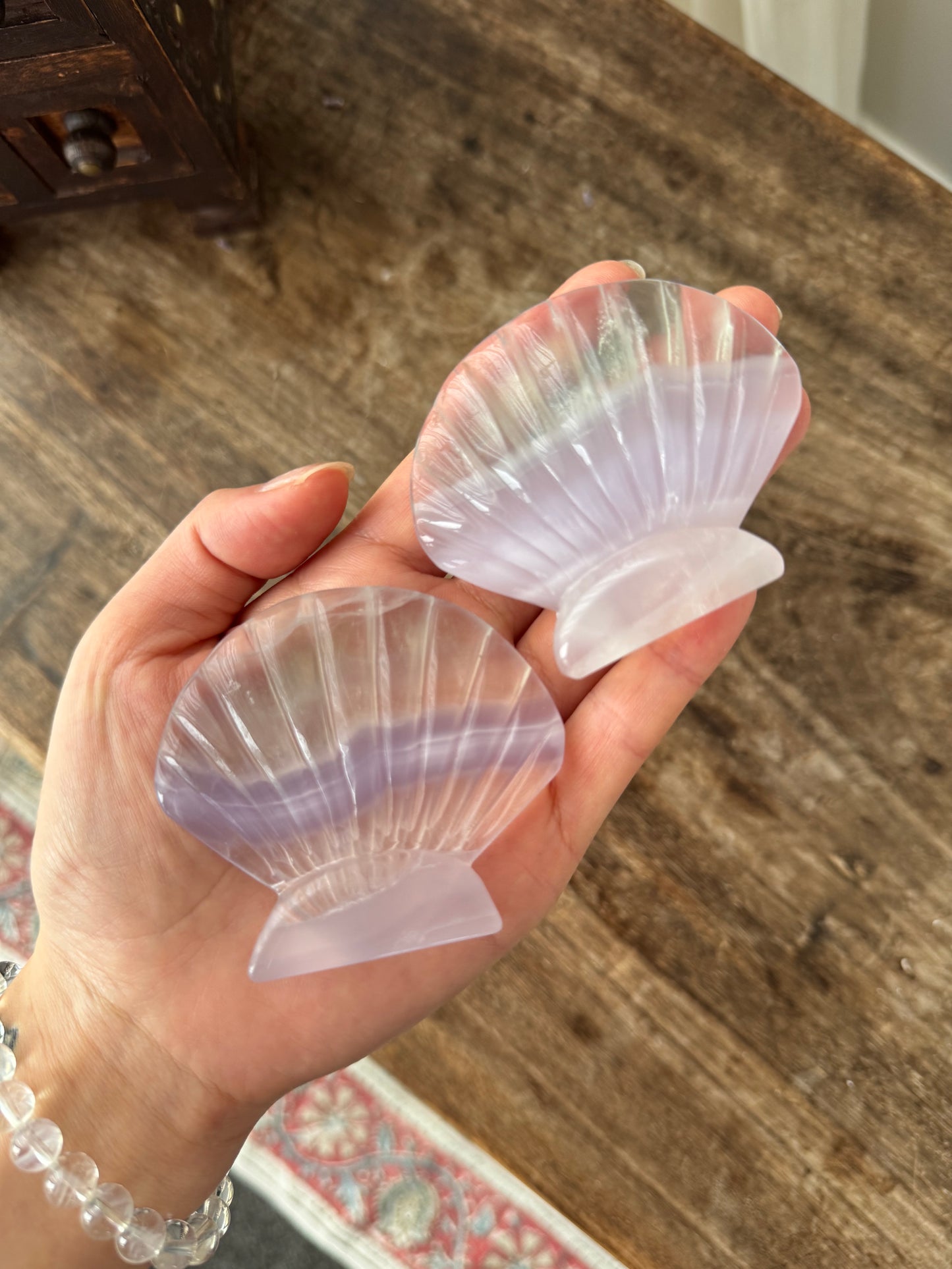 Lavender Fluorite Sea Shell #5