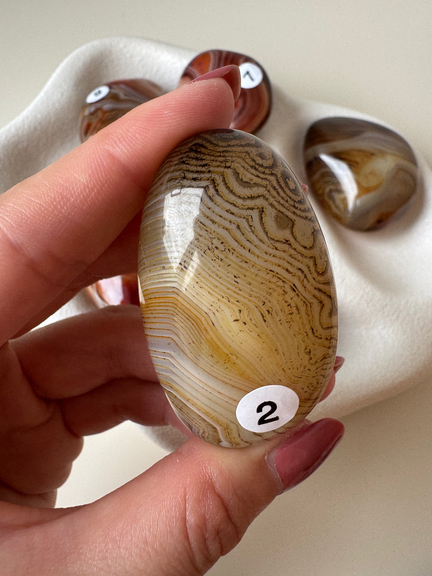 Sardonyx Carnelian Palm Stone (Madagascar)