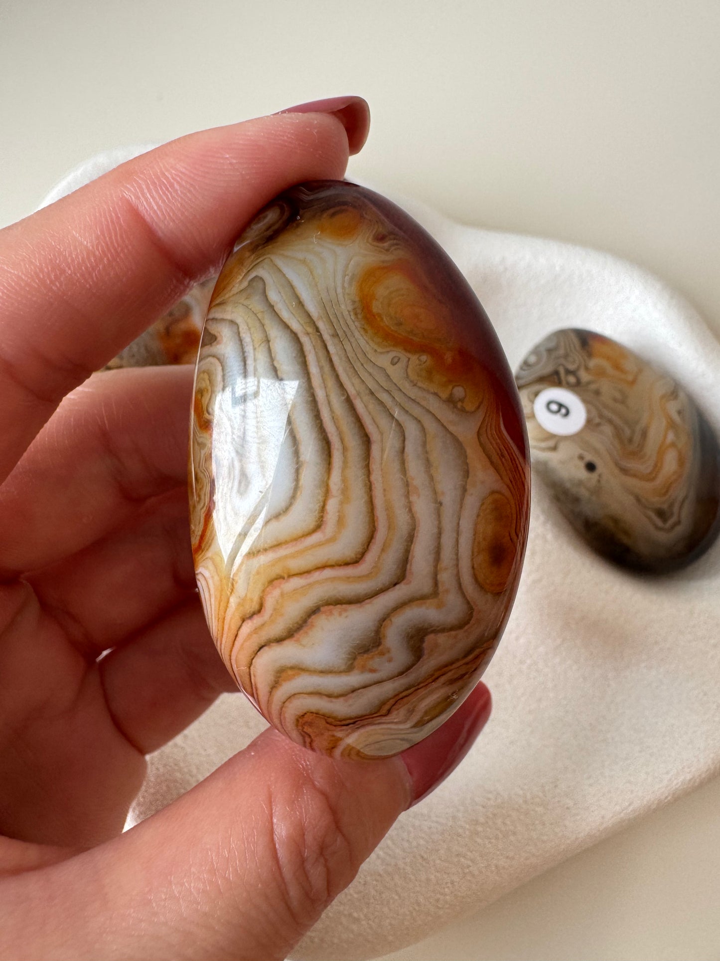 Sardonyx Carnelian Palm Stone (Madagascar)