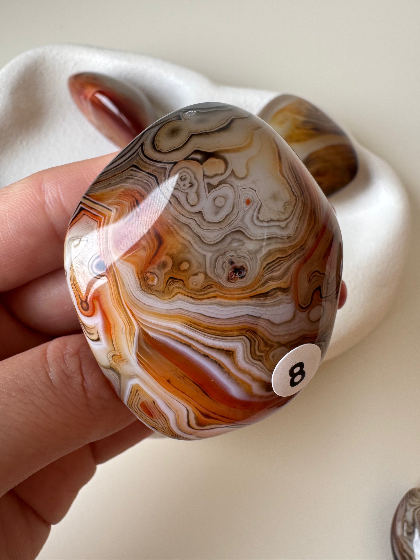 Sardonyx Carnelian Palm Stone (Madagascar)