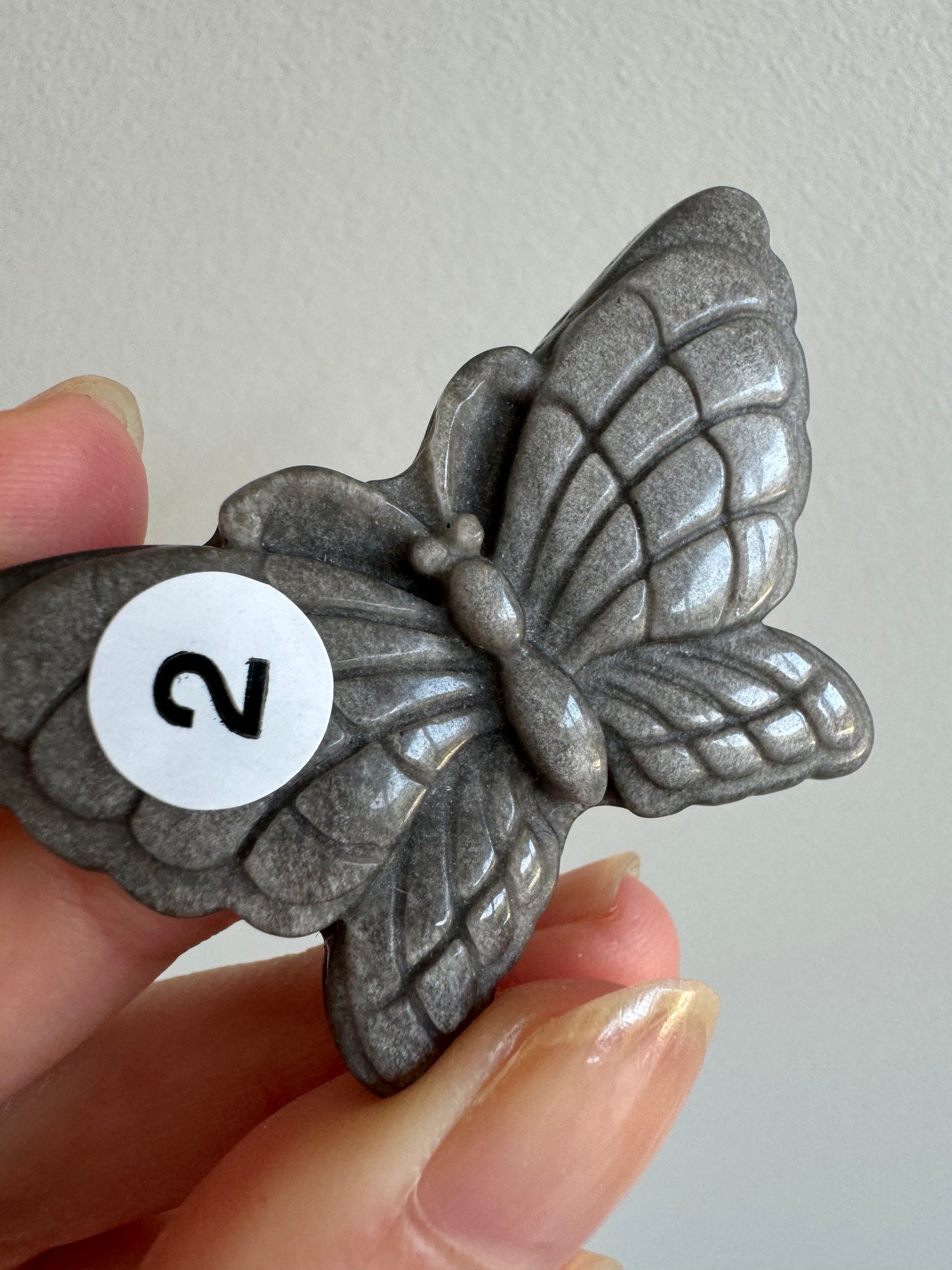 Silver Sheen Obsidian Butterfly