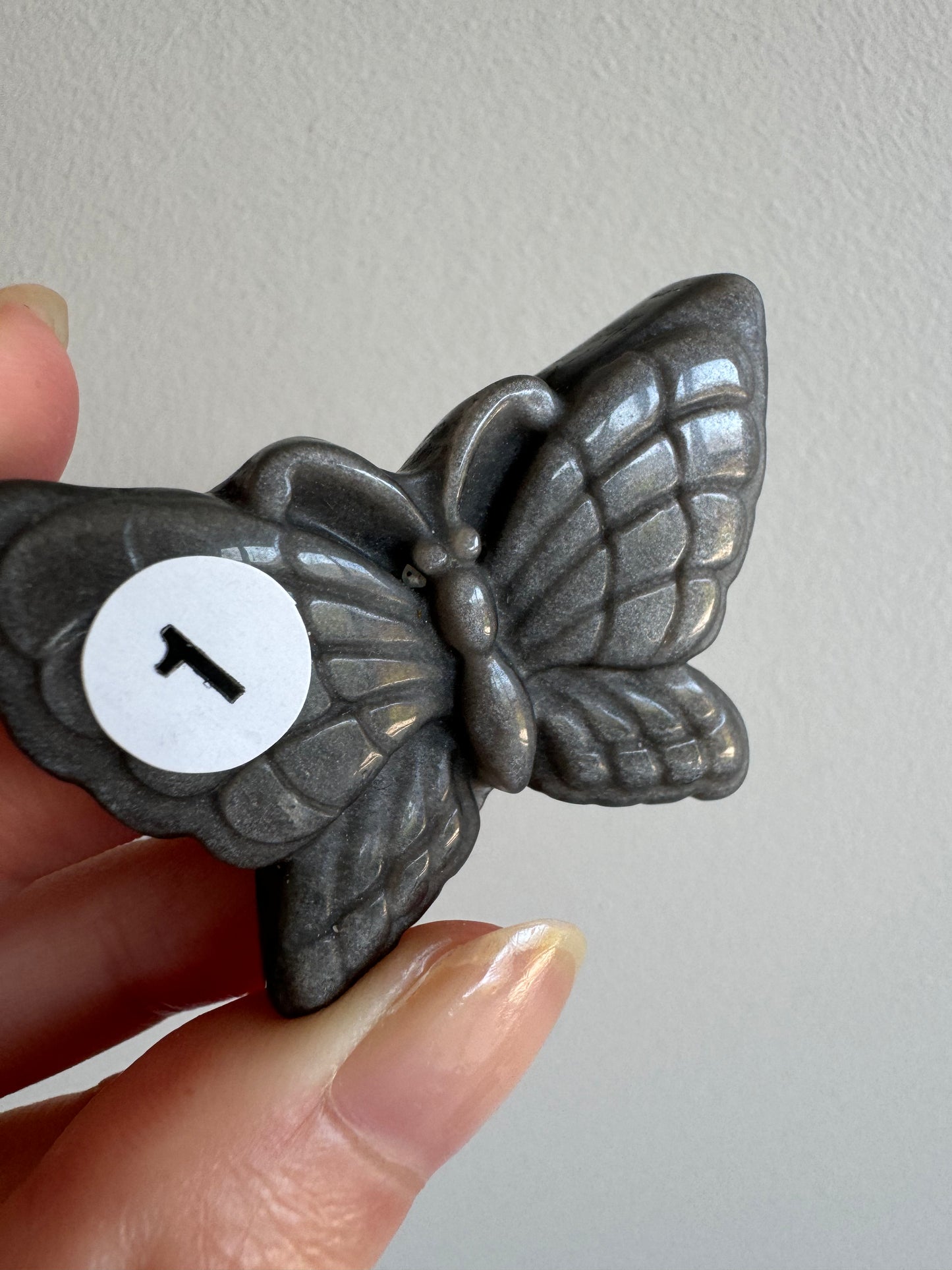 Silver Sheen Obsidian Butterfly