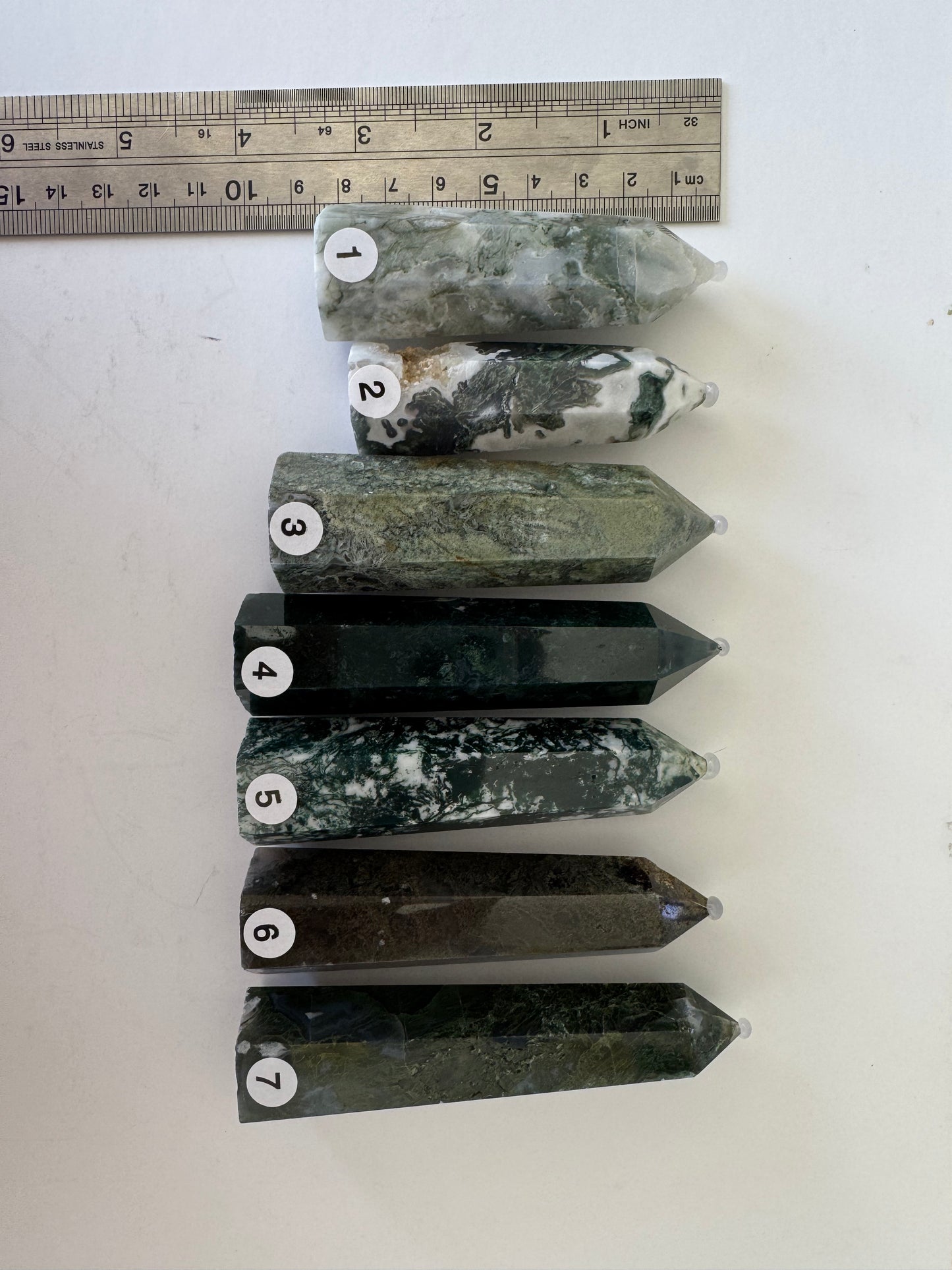 Small Moss Agate Points