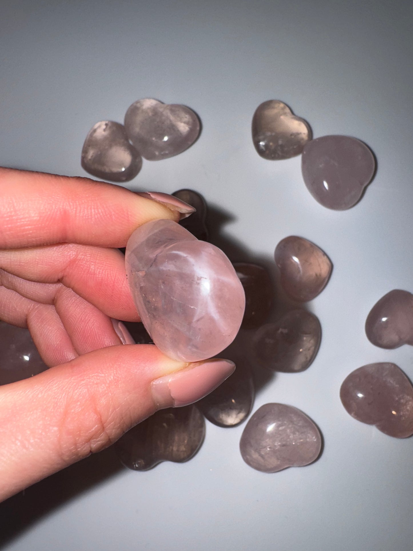 Asterism (star) Rose Quartz Hearts