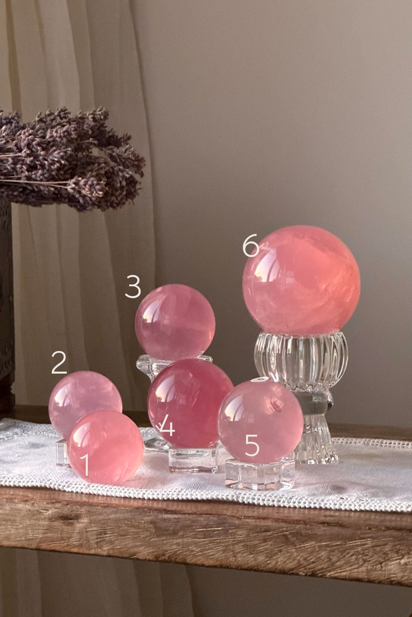 High Grade Asterism (star) Rose Quartz Sphere #6