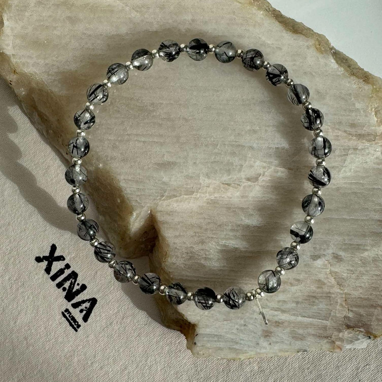 Black Rutilated Quartz Bracelet