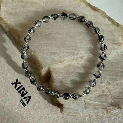 Black Rutilated Quartz Bracelet