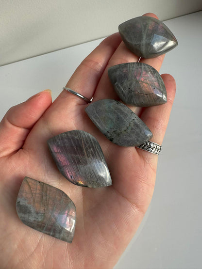 High Grade Purple Labradorite leaf