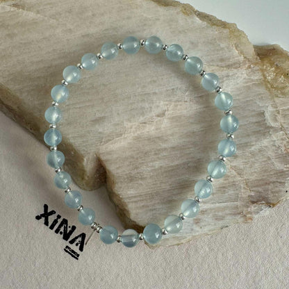 Aquamarine 4mm Bracelet