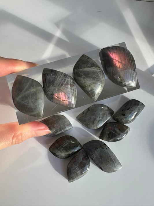 High Grade Purple Labradorite leaf