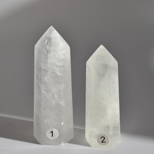 White Calcite Points