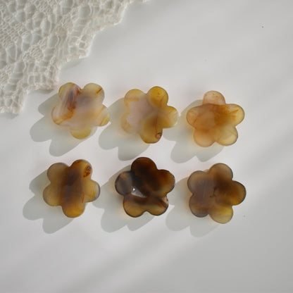 Agate Flower Worry Stone