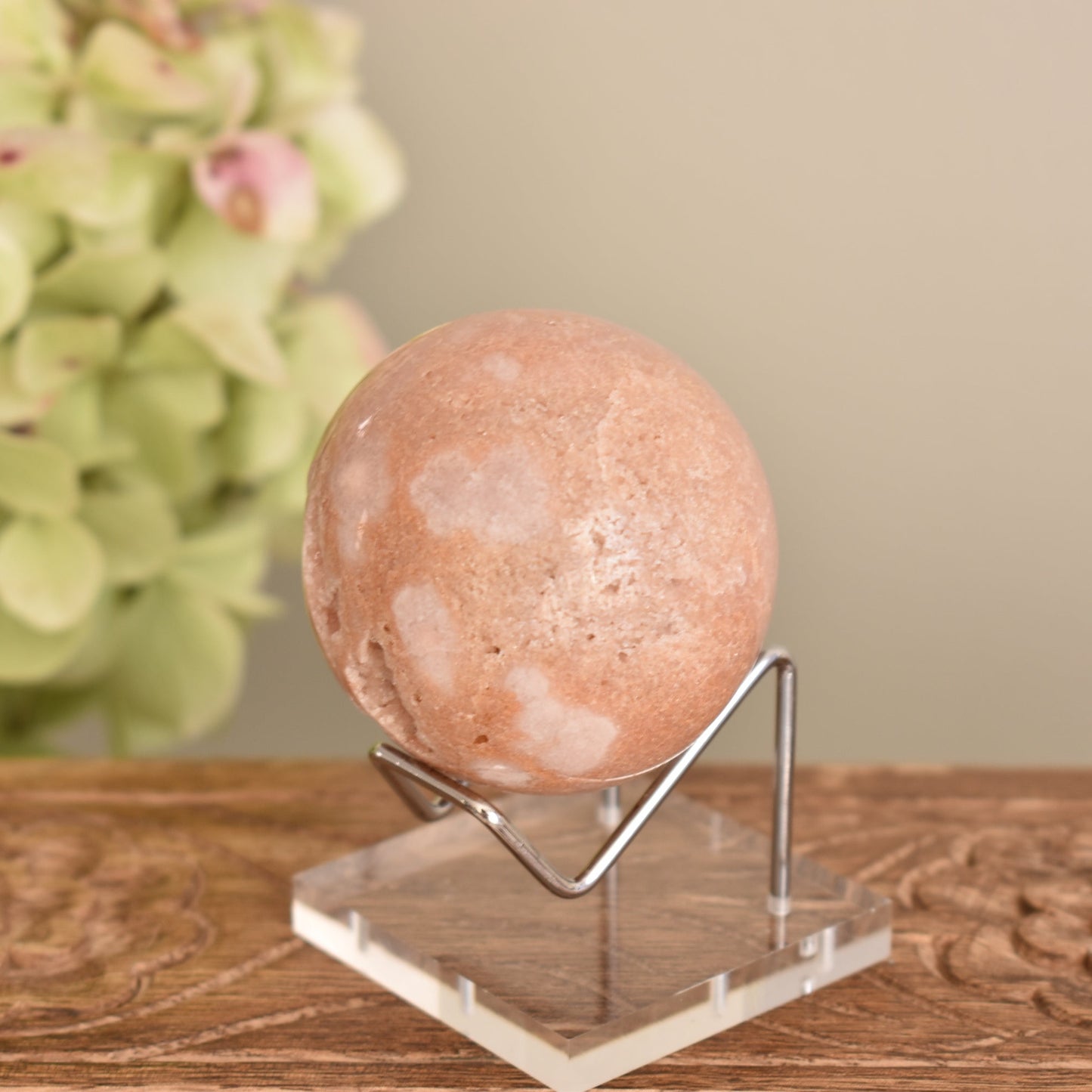 Pink Amethyst Druzy Sphere 54mm
