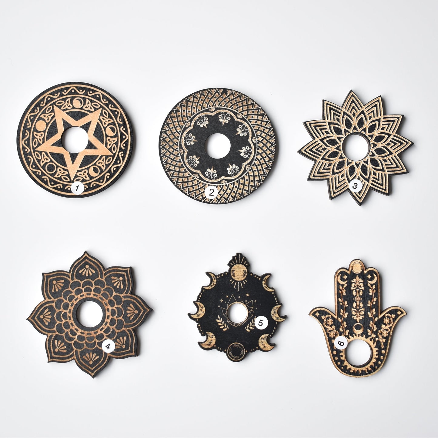 Wooden Engraving Crystal Sphere Holders