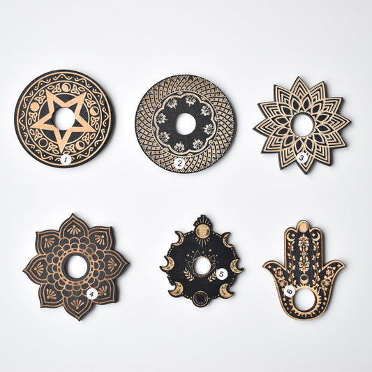 Wooden Engraving Crystal Sphere Holders