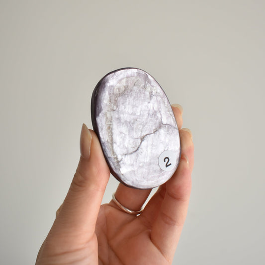 Gem Lepidolite Palm Stone #2