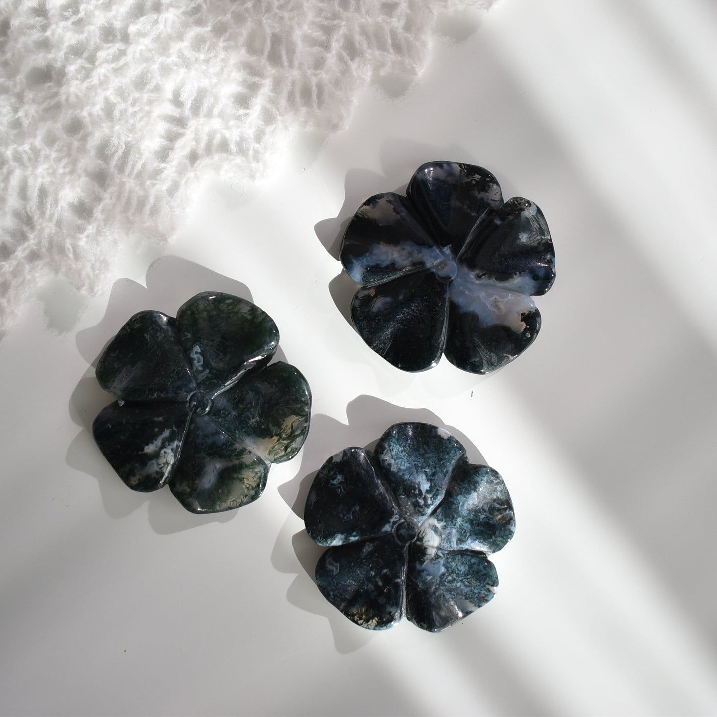 Moss Agate Flower