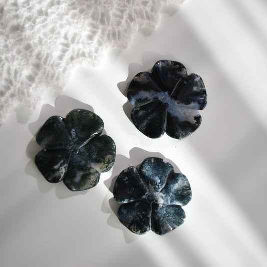 Moss Agate Flower