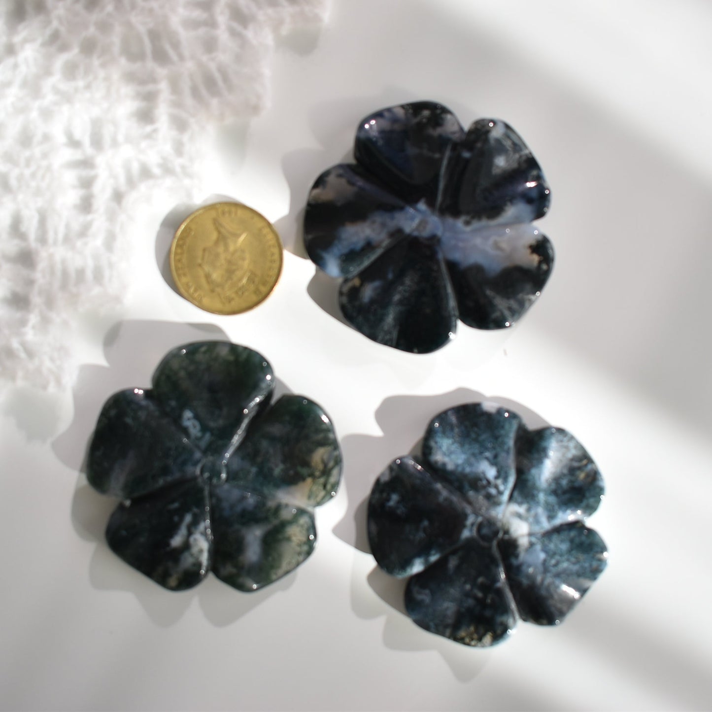 Moss Agate Flower